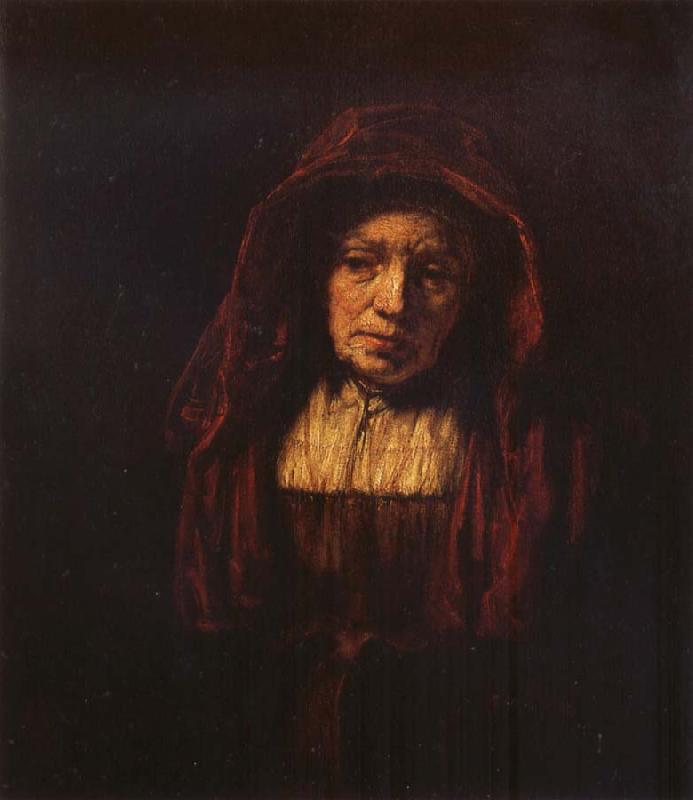 REMBRANDT Harmenszoon van Rijn Portrait of an Old Woman Germany oil painting art